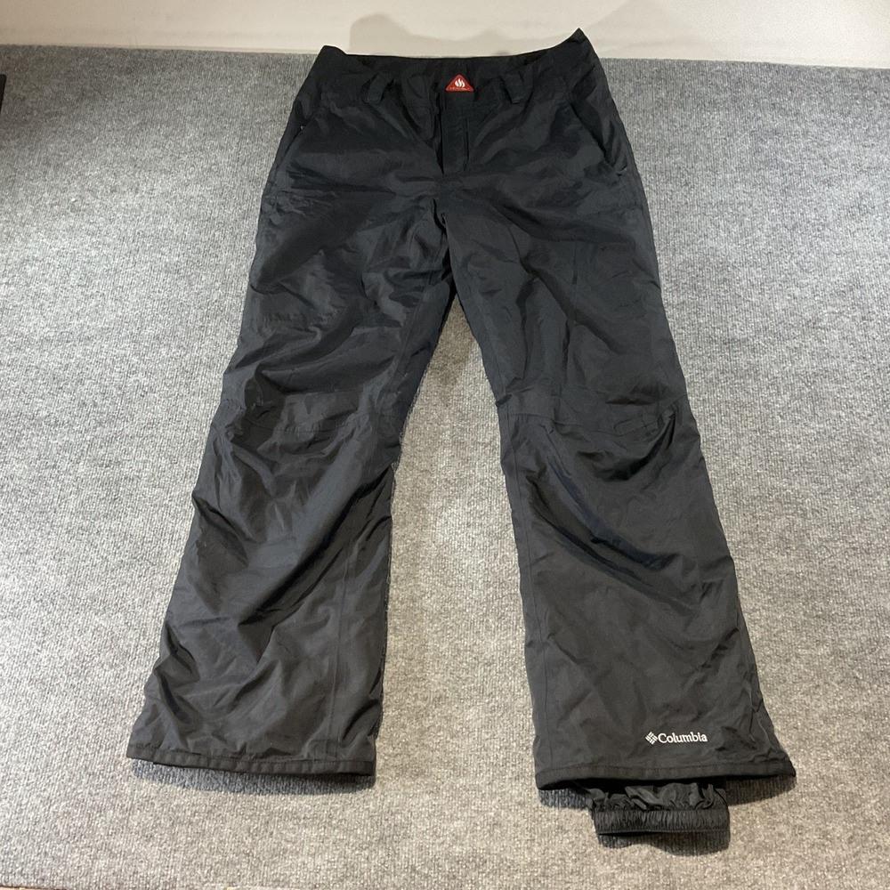 Columbia Mens Omni-Heat Omni-Tech Snow Pants Black Large Regular Waterproof